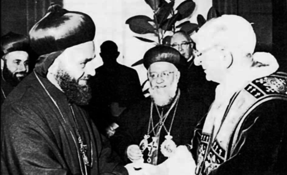 AT VATICAN, 1971 With Patriarch Ya`qub at the historic meeting with Pope Paul VI in Oct