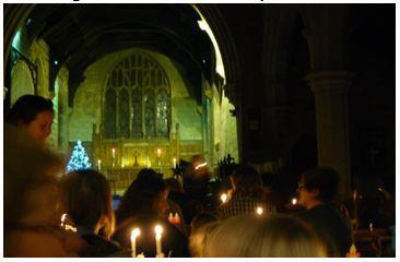 across the valley Christingle service at