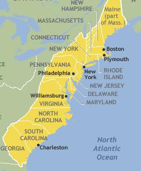 The New England Colonies Made up of Massachusetts, New Hampshire, Rhode Island and Connecticut.