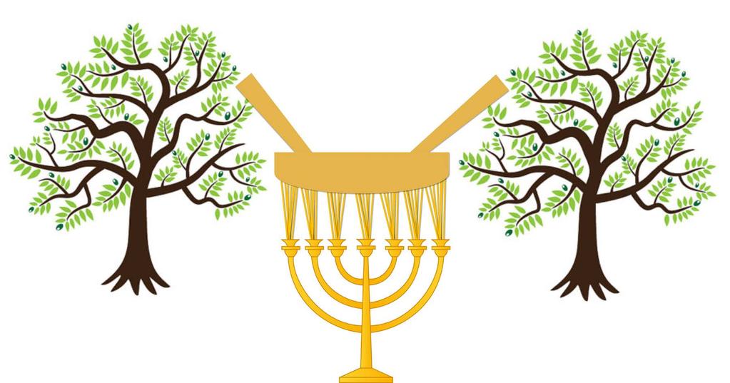 LITERAL HEBREW INTERPRETATION TWO OLIVE TREES FULL OF RIPE OLIVES, FEEDING BASIN 7