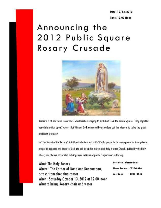 Maui Public Square Rosary Crusade