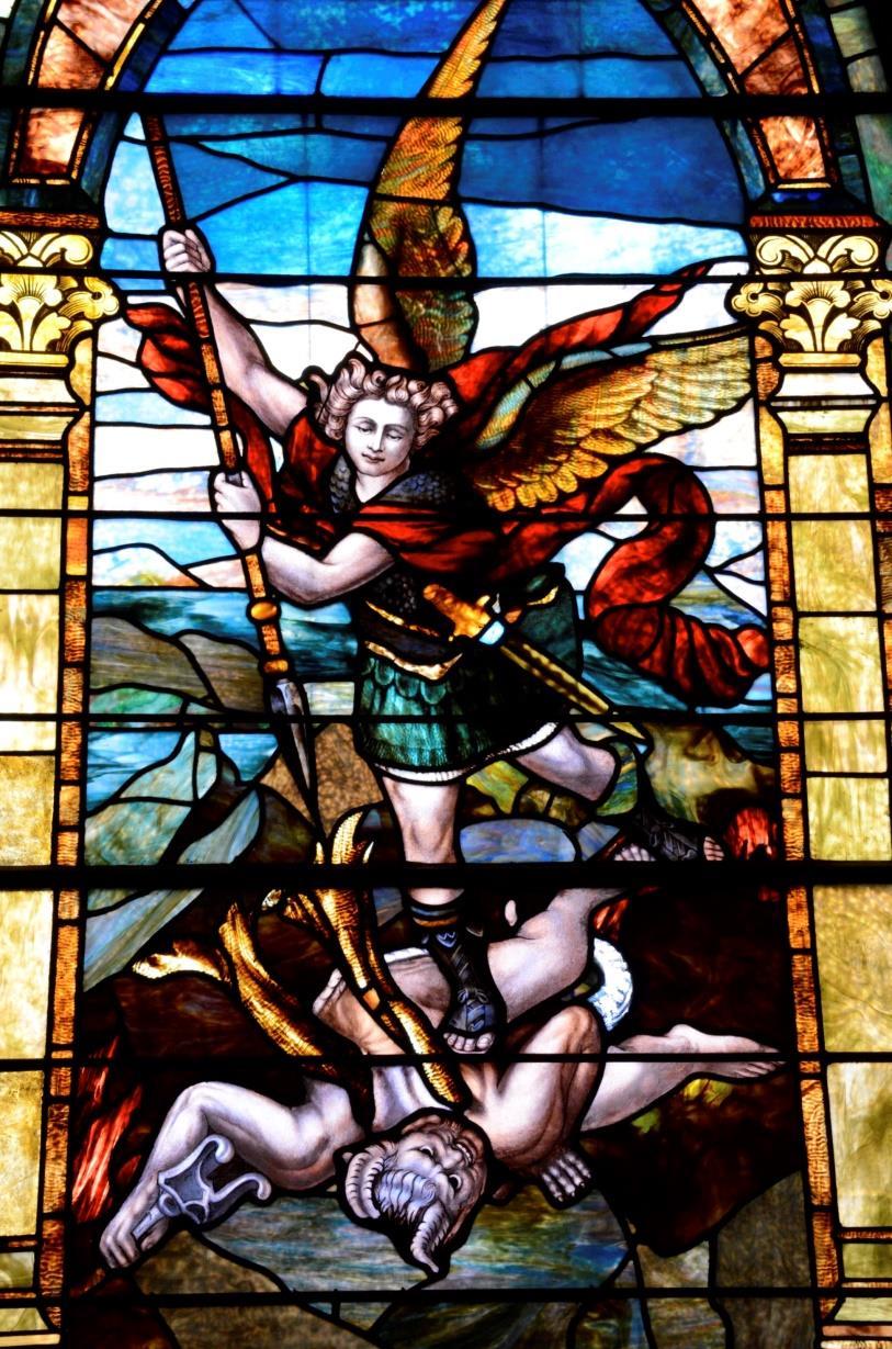 Saint Michael the Archangel The Scriptures portray Michael as defending and interceding for the human race, protecting us from all evil. Holy Michael, the Archangel, defend us in battle.