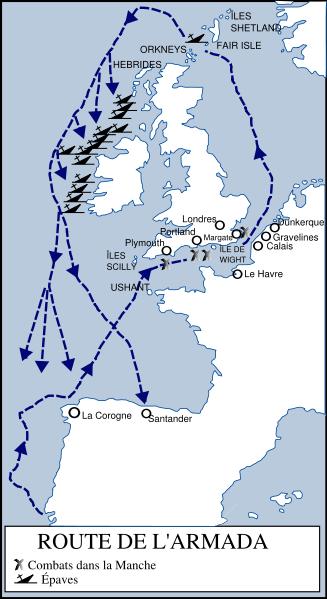 Phillip II of Spain sent a large fleet of ships to invade and conquer England in 1588.