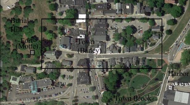 htm) Google Earth view of Downtown Plymouth with key features identified (north towards top) When the decision was made to build the palisade in 1622, the population of the community had increased