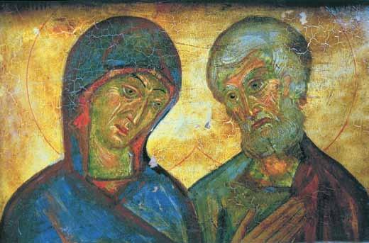 18 SS. Zacharias and Elizabeth and SS. Joachim and Anna, iconostasis of the Church of the Kazan Skete, Moisenay.