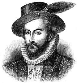 In 1584 Elizabeth gave Sir Walter Raleigh permission to explore, colonise and rule any land not already ruled by a Christian. In return, he gave the queen 1/5 of all the gold and silver found there.