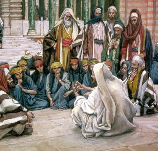 Jesus and Temple When the feast was already half over, Jesus went up into the Temple area and began to teach. The Jews were amazed and said, How does he know scripture without having studied?