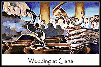 The Wedding at Cana The miracle happens at Mary s intercession Eucharist is