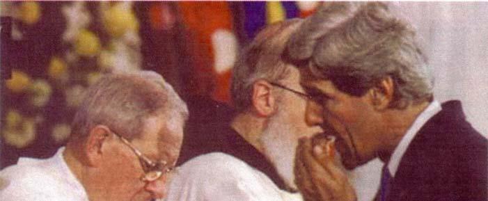 30. One can be pro-abortion and part of the Vatican II sect at the same time Page 389 John Kerry receiving Communion in a Vatican II church [PHOTO] The Vatican II sect denies every issue of the