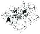 Hypostyle mosques: Location Description The Arabian heartland, Spain and North Africa Hypostyle hall with flat or domed roof attached to a courtyard 2.