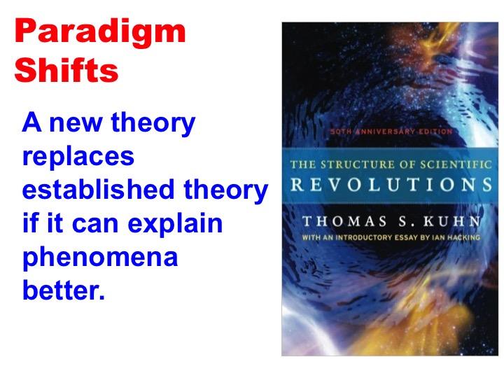Screen 45: On rare occasions, a new theory will replace an established theory if it can explain phenomena better.