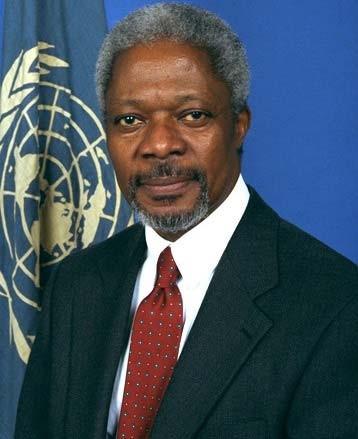 Kofi Annan Kofi Annan, born 8 April 1938 in Ghana, served as the Secretary-General of the United Nations from 1997 to 2007.