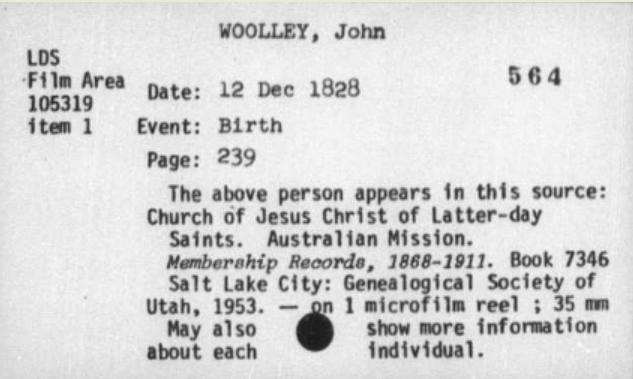 Collective Biographies Priesthood records Missionary records Periodicals Cemetery records Immigration records LDS Indexes Some marriage records of Utah, Idaho, Wyoming, Nevada, Illinois, and