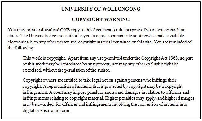 of English, University of Wollongong, 1997. http://ro.uow.edu.