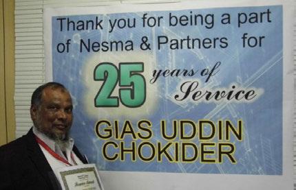 GROUP NEWS continued A farewell party was held for Gias Uddin Chokider, Mason Foreman in