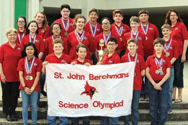 St. John Berchmans School Reigns as 10 Time Science Olympiad State Champions! by Mary Simpson The St.