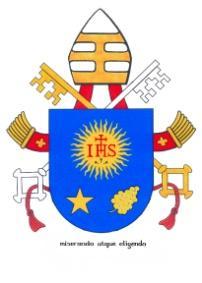 The Coat of Arms of Pope Francis THE MOTTO Miserando Atque Eligendo The motto of Pope Francis is taken from a passage from the venerable Bede, Homily 22, on the Feast of Matthew, which reads: Vidit