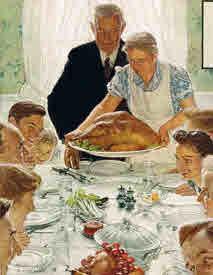 Featured Article Thanksgiving - A Truly American Holiday RETURN TO TABLE OF CONTENTS First, a note about this week s cover and the beautiful Norman Rockwell print to the left, which graced the cover