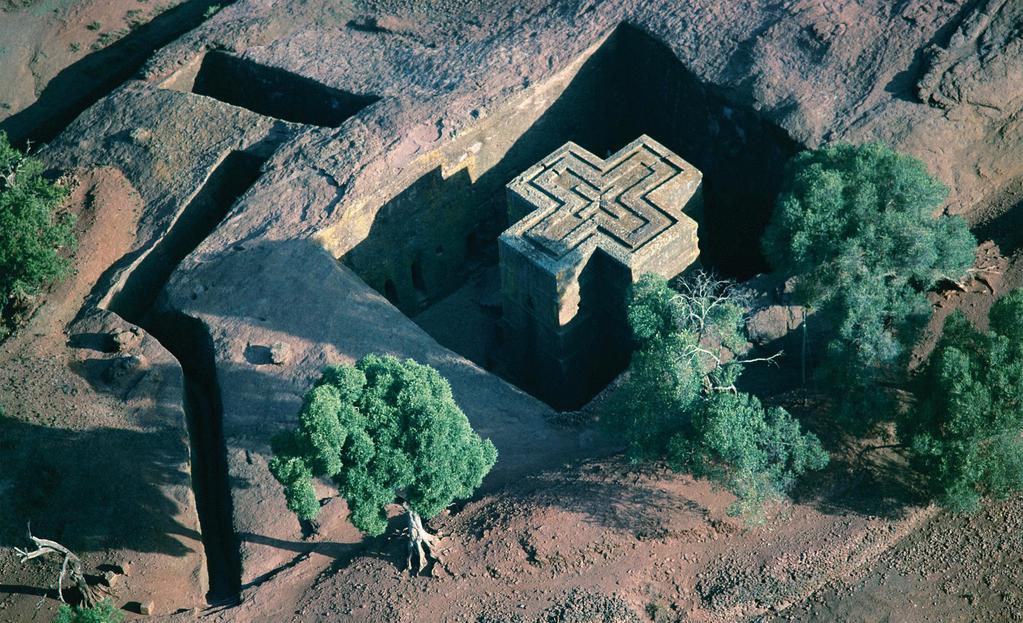 Figure 9.2 This extraordinary 13th-century church, Bet Giorgis, represents the power of early Christianity in Ethiopia.