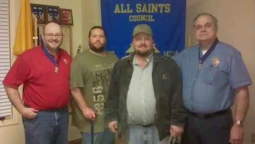 Degrees Kentucky Knights of Columbus March 2015 The two newest members of All Saints Council.