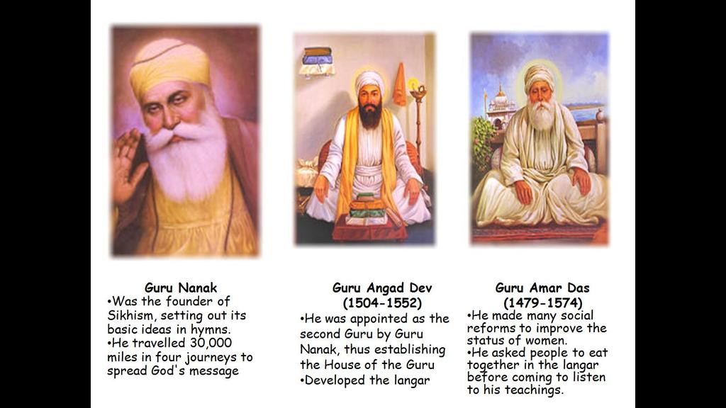 The word "Guru" is a Sanskrit word meaning teacher. In Sikhism the word means the descent of divine guidance to mankind provided through ten Enlightened Masters.