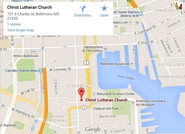 HOST SITES & HOTEL Host Congregation/Assembly Gathering Site Christ Lutheran Church 701 S Charles