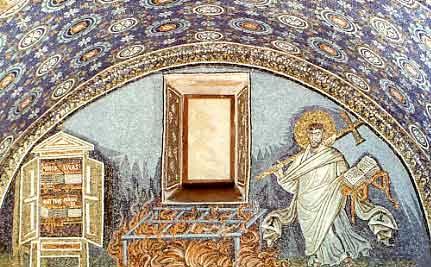 Lunette depicting the martyrdom of St.