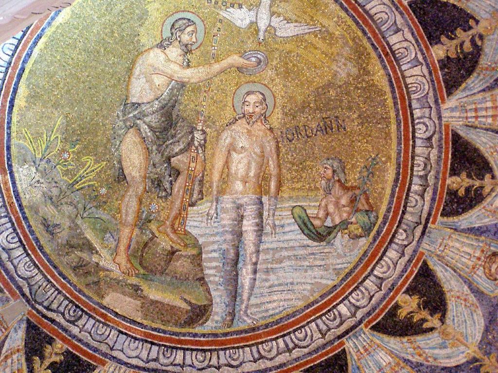 Detail Detail: John the Baptist baptizing Christ Notice the man in the river is he