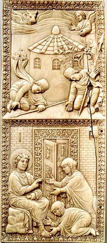 Panel of a diptych found in Rome c.