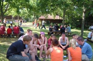 Through these daily conversations they are not only speaking their own truths, but learning to listen to each other. Taize is a way of singing, a way of praying, and a way of reconciliation.