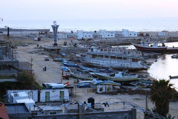 Fishermen boats at Gaza