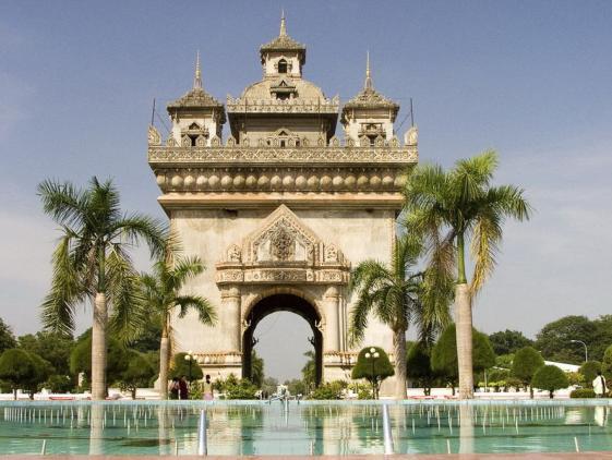 Patuxai (literally meaning Victory Gate or Gate of Triumph, formerly the Monument, known by the French as Monument Aux Morts) is a war monument in the center of Vientiane, which was built between