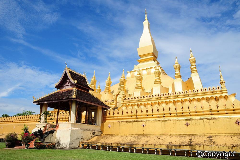 That Luang, or the Great Stupa, in Vientiane is a national symbol (its image is on Laos official seal) and also the most sacred monument in the country.