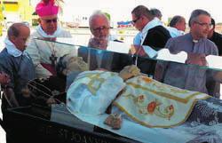 The presence of the relic will be celebrated in many ways, especially by the Salesian Family: Salesians, Daughters of Mary Help of Christians and Salesian Cooperators The relic, which was in the