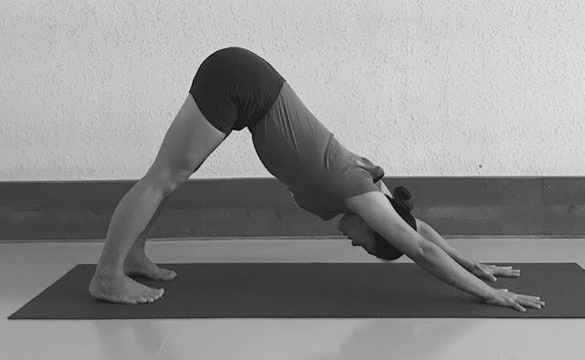 Adho Mukha Svanasana Repeat as in the beginning of the sequence.