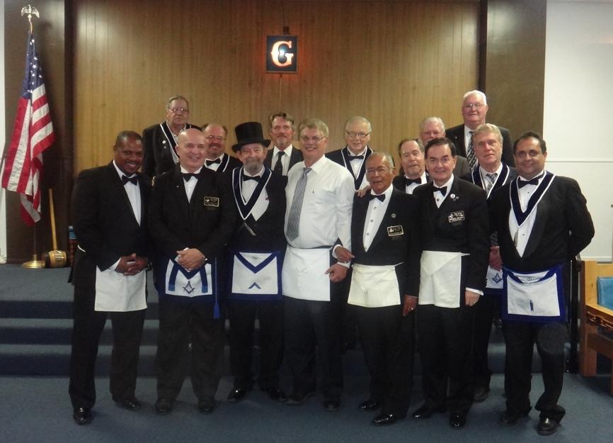 On September 25th Palm Springs Lodge Officers joined the Officers of Yucca Valley Lodge #802 and Oasis of Mara Lodge #735 to perform the Second Section of the 3rd Degree for Brother Matthew Harris