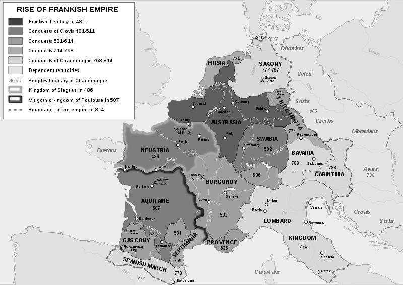 Chapter 6 WEST FRANCIA Map of the Frankish Empire There is no intention here of trying to provide an authoritative history of the Franks or of all their rulers.