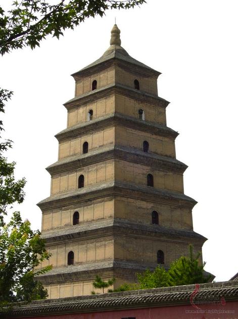 Great Goose Pagoda appears more like a Buddhist