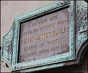 1816 April 22, Monday: Philip James Bailey was born at Nottingham in England