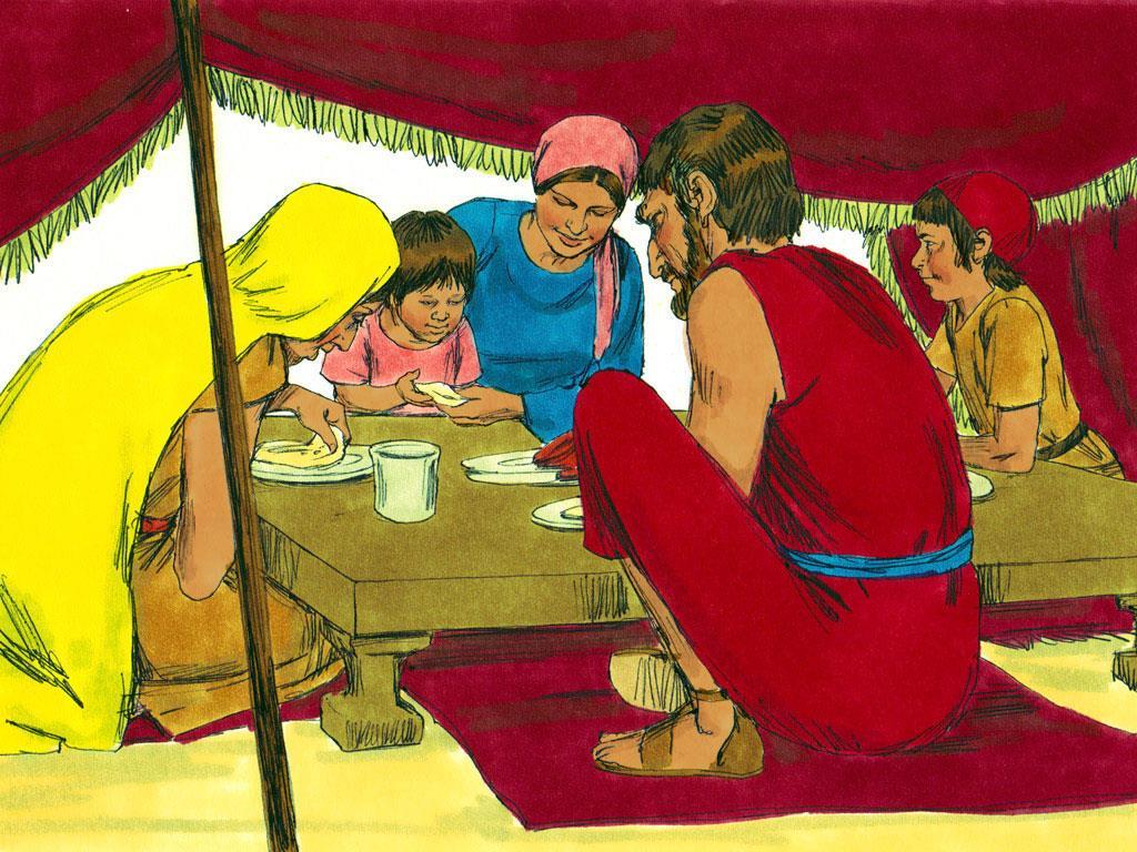 14. But God told the people to only gather enough manna to feed their family.