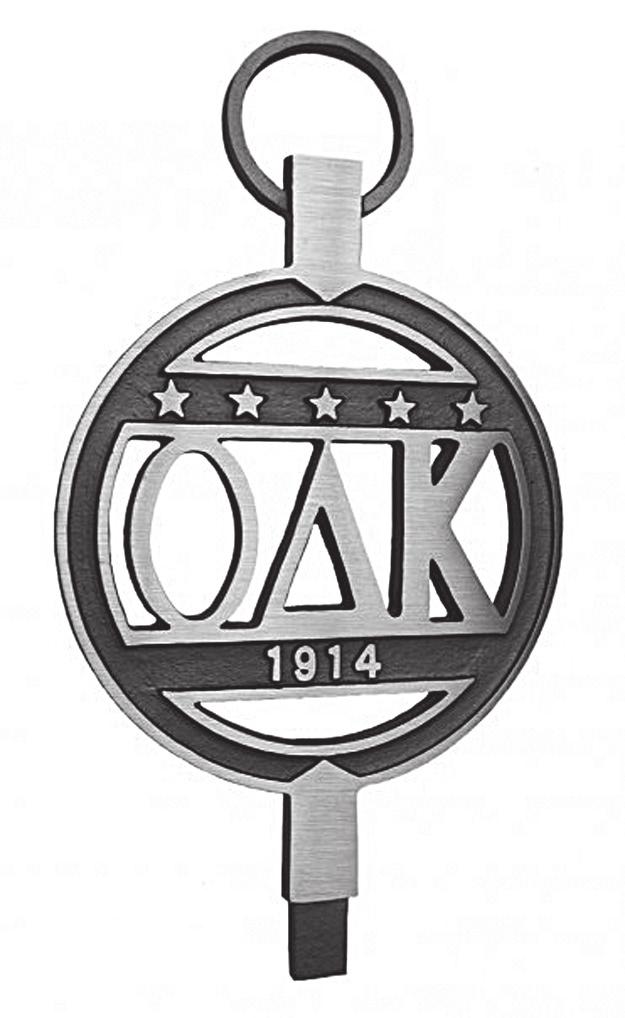 INSTALLATION / INITIATION Ceremony The Greek motto for which the letters O K stands is: (Ho Daph-no -ko-mos Kük -los) which translates as The Laurel Crowned Circle.