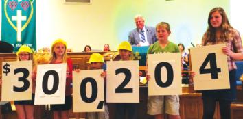 Sixty individuals and families pledged $304,000 toward the renovation of its 25-year-old sanctuary and the construction of a new multi-purpose building.