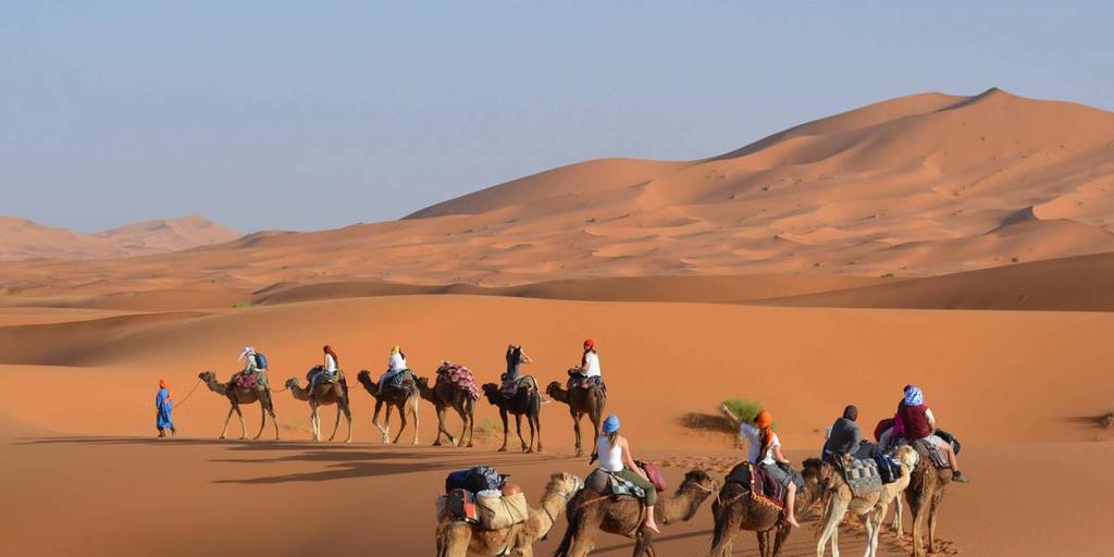 9 Days Starts/Ends: Casablanca Depart from Casablanca, explore the capital Rabat, fascinating Fes, impressive Ait Benhaddou and spend the night in the beautiful Sahara and explore the marvels of