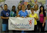 Each posture is ascribed a scripture (and there are over 150 PraiseMoves postures including Hebrew letter postures!).