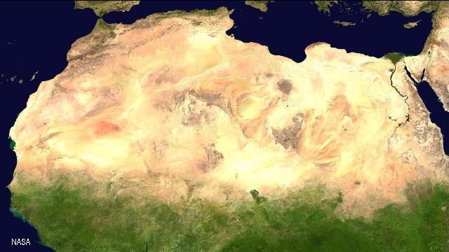 It appears that the Sahara became a desert by the effect of a swarm of asteroids disintegrating in the earth's atmosphere.
