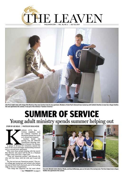 Summer of Service program initiated this year. With this particular service project, seven students assisted four refugee families as they moved into new apartments.