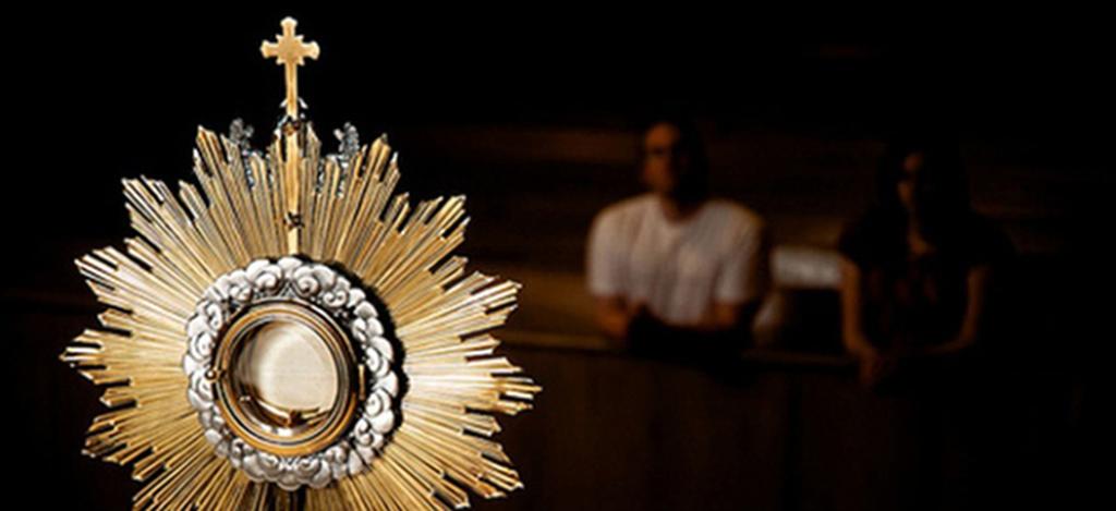 ION For readers who may be interested in taking part in Eucharistic devotions during Lent, here is an updated list of parishes in the diocese where Eucharistic a or exposition takes place on a