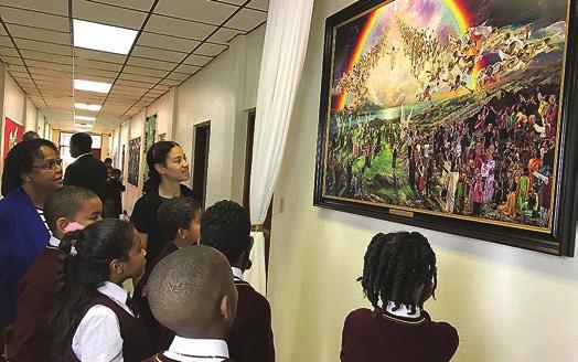 Bermuda Conference The Blessed Hope Painting Unveiled at Bermuda Institute Bermuda Institute students view The Blessed Hope painting gifted to the school by the artist, Nathan Greene, and donors in