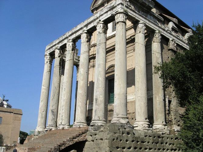 Temple of Antoninus Pius and Faustina, AD 141 (161) Is the best preserved example of a temple dedicated to a divine empress, as well as the best