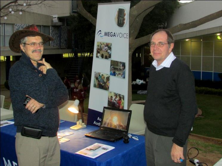 Above is a photo of exhibitions of different mission organizations at Tukkies missions week. The previous photo shows Mega Voice s exhibition.